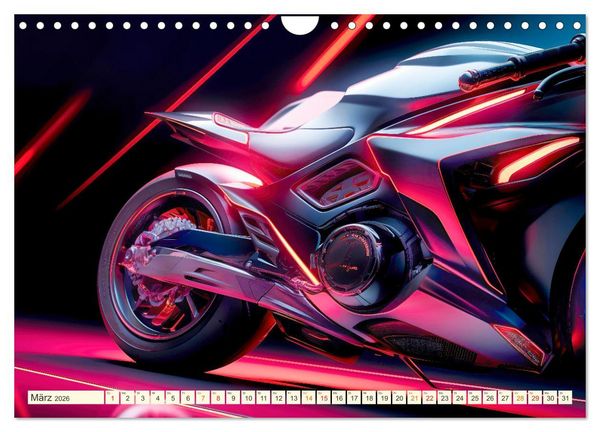 Produktbild: Blickpunkt Motorrad Sch&ouml;nheit im Design (Wandkalender 2026 DIN A4 quer), CALVENDO Monatskalender