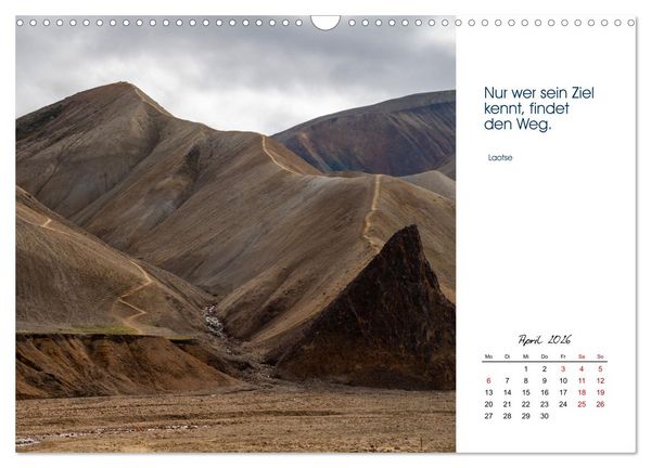 Produktbild: Insel der Elemente &ndash; Island in Bildern und Gedanken (Wandkalender 2026 DIN A3 quer), CALVENDO Monatskalender