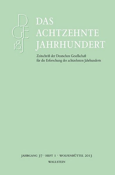Produktbild: Das achtzehnte Jahrhundert. Zeitschrift der Deutschen Gesellschaft... / Das achtzehnte Jahrhundert 37/1. Jg.37/1