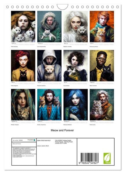 Produktbild: Meow and Forever (Wall Calendar 2026 DIN A4 portrait), CALVENDO 12 Month Wall Calendar