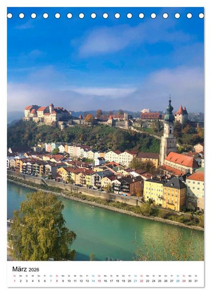 Produktbild: Burghausen, eine historische Stadt im Fokus (Tischkalender 2026 DIN A5 hoch), CALVENDO Monatskalender