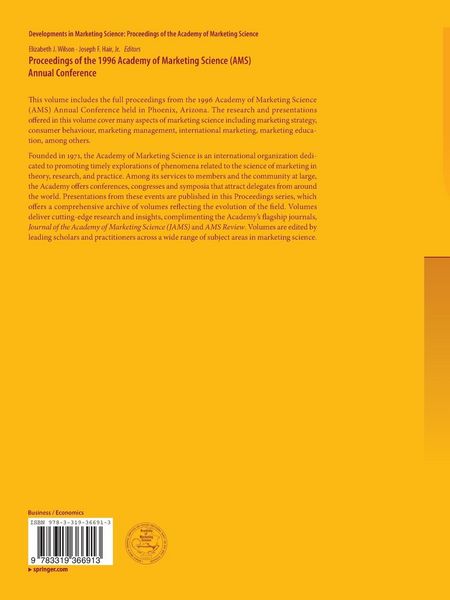 Produktbild: Proceedings of the 1996 Academy of Marketing Science (AMS) Annual Conference