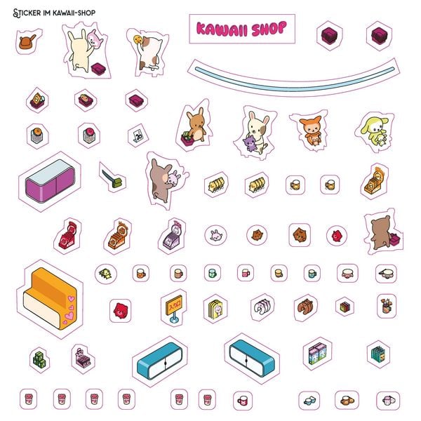 Produktbild: Mini-Sticker-Szenen - Cozy Mini-Japan I 3D-Sticker