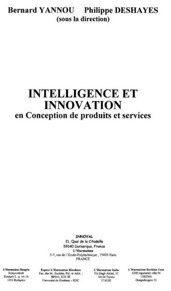 Produktbild: Intelligence et innovation en conception de produits et de s