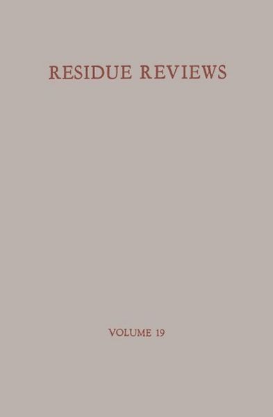 Produktbild: Residue Reviews/R&uuml;ckstandsberichte