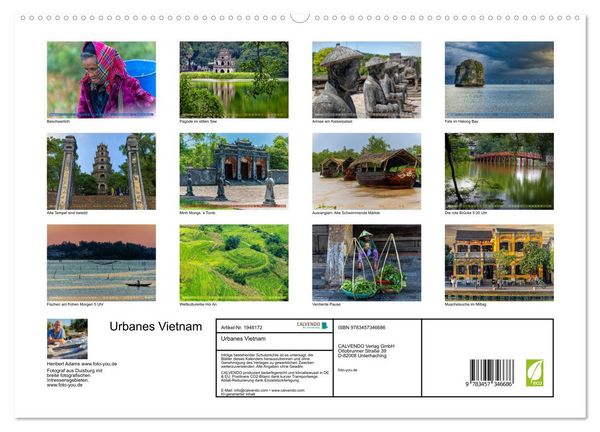 Produktbild: Urbanes Vietnam (hochwertiger Premium Wandkalender 2026 DIN A2 quer), Kunstdruck in Hochglanz