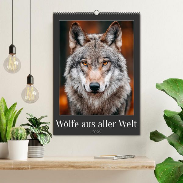 Produktbild: W&ouml;lfe aus aller Welt (Wandkalender 2026 DIN A2 hoch), CALVENDO Monatskalender