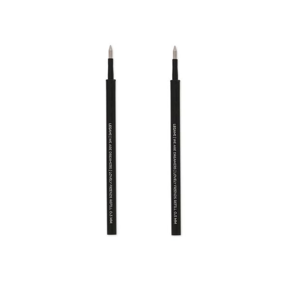 Produktbild: Legami 2 Set mit 2 Ersatzpatronen f&uuml;r Gelstift - Lovely Friends - Schwarz