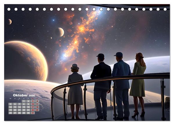 Produktbild: Sterne und Planeten im Blick (Tischkalender 2026 DIN A5 quer), CALVENDO Monatskalender