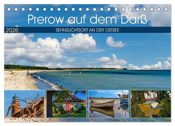 Produktbild: Prerow auf dem Dar&szlig; - Sehnsuchtsort an der Ostsee (Tischkalender 2026 DIN A5 quer), CALVENDO Monatskalender
