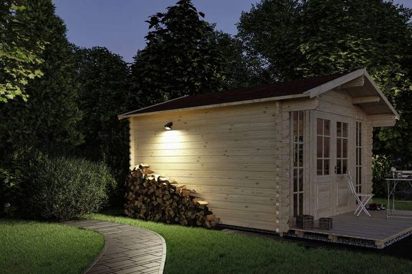 Produktbild: Paulmann 94608 Lesly Solar-Wandstrahler mit Bewegungsmelder 5.5W Warmwei&szlig; Anthrazit