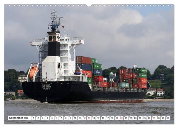 Produktbild: Dicke P&ouml;tte im Hafen und auf gro&szlig;er Fahrt (hochwertiger Premium Wandkalender 2026 DIN A2 quer), Kunstdruck in Hochglanz