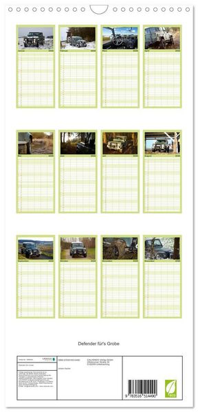 Produktbild: Familienplaner 2026 - Defender f&uuml;r's Grobe mit 5 Spalten (Wandkalender, 21 x 45 cm) CALVENDO