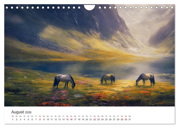 Produktbild: Im Wind der Freiheit - Ein Jahr voller Pferde (Wandkalender 2026 DIN A4 quer), CALVENDO Monatskalender