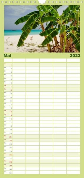 Produktbild: Familienplaner JAMAIKA Reggae, Rastafari und Natur. (Wandkalender 2022 , 21 cm x 45 cm, hoch)