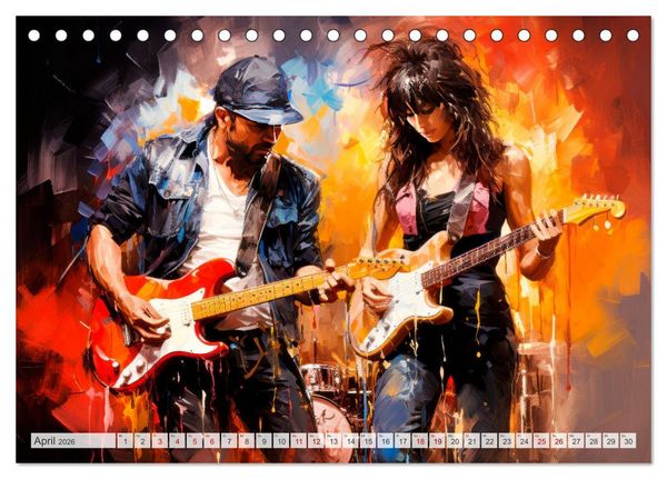 Produktbild: ROCK Sp&uuml;re die grenzenlose Power (Tischkalender 2026 DIN A5 quer), CALVENDO Monatskalender