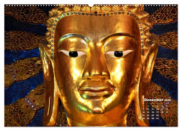 Produktbild: Thailands Buddhas (hochwertiger Premium Wandkalender 2026 DIN A2 quer), Kunstdruck in Hochglanz