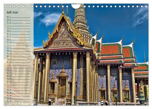 Produktbild: Bangkok - K&ouml;nigreich Thailand (Wandkalender 2026 DIN A4 quer), CALVENDO Monatskalender