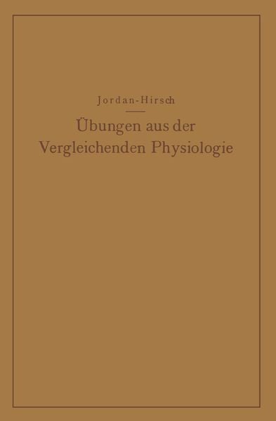 Produktbild: &Uuml;bungen aus der Vergleichenden Physiologie