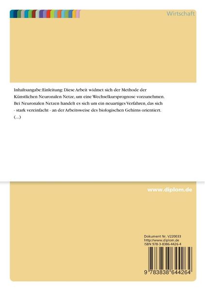 Produktbild: Wechselkursprognose mit Neuronalen Netzen