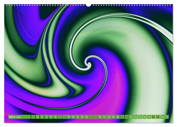 Produktbild: Lineare Strahlkraft - Wellen, Digitale Kunst (Wandkalender 2026 DIN A2 quer), CALVENDO Monatskalender