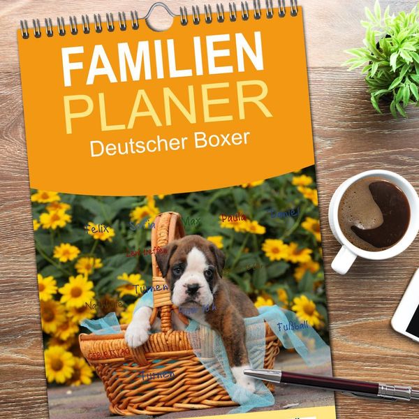 Produktbild: Familienplaner 2026 - Deutscher Boxer 2026 mit 5 Spalten (Wandkalender, 21 x 45 cm) CALVENDO