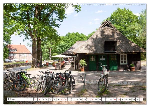 Produktbild: Radland Deutschland - L&uuml;neburger Heide (hochwertiger Premium Wandkalender 2027 DIN A2 quer), Kunstdruck in Hochglanz