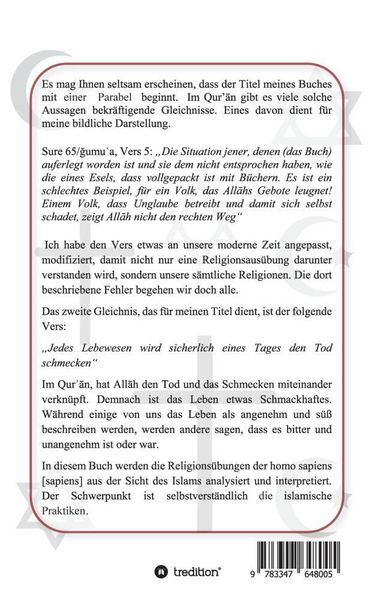 Produktbild: Die Religionen schmecken nicht