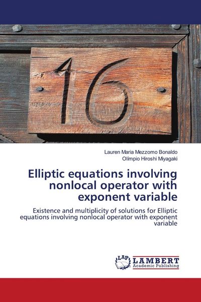 Produktbild: Elliptic equations involving nonlocal operator with exponent variable