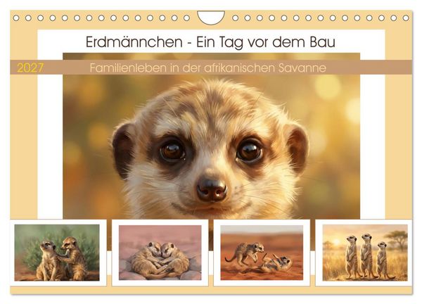 Produktbild: Erdm&auml;nnchen - Ein Tag vor dem Bau (Wandkalender 2027 DIN A4 quer), CALVENDO Monatskalender