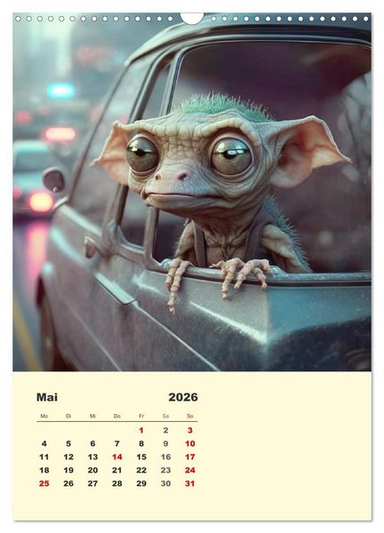 Produktbild: Kleine Gangster. Lustige Monster im Alltag (Wandkalender 2026 DIN A3 hoch), CALVENDO Monatskalender