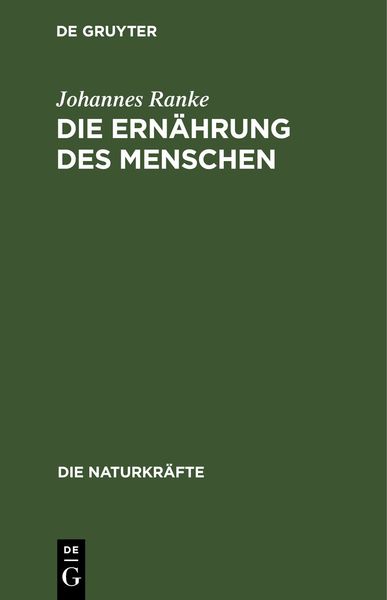 Produktbild: Die Ern&auml;hrung des Menschen
