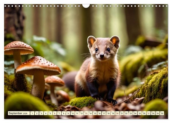 Produktbild: Die Familie der Marder (Wandkalender 2026 DIN A3 quer), CALVENDO Monatskalender