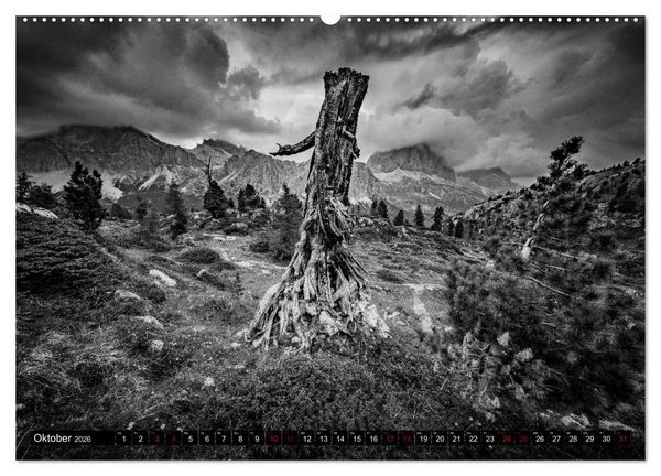 Produktbild: Dramatik in SW (Wandkalender 2026 DIN A2 quer), CALVENDO Monatskalender