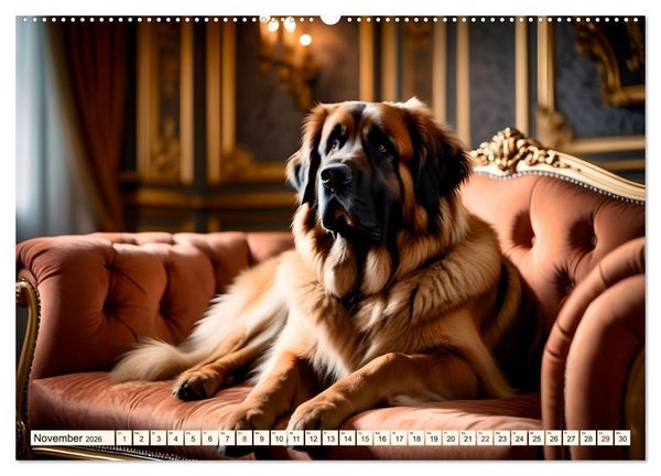 Produktbild: Leonberger - der zahme L&ouml;we (hochwertiger Premium Wandkalender 2026 DIN A2 quer), Kunstdruck in Hochglanz