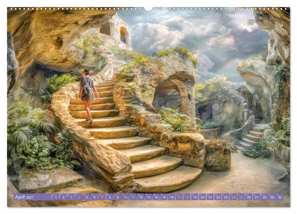 Produktbild: Treppenlabyrinthe &ndash; Die Suche nach dem Weg (hochwertiger Premium Wandkalender 2027 DIN A2 quer), Kunstdruck in Hochglanz