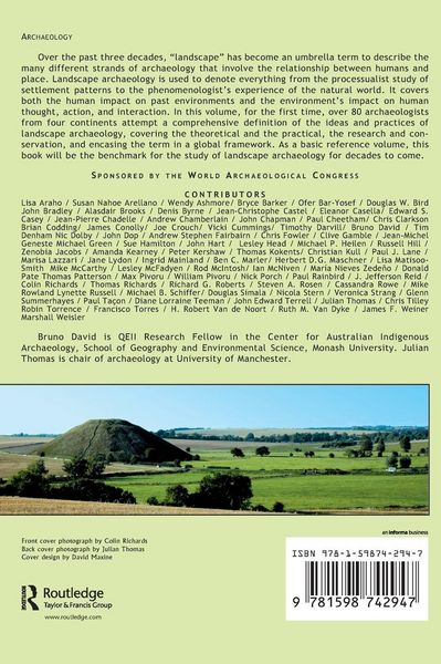 Produktbild: Handbook of Landscape Archaeology