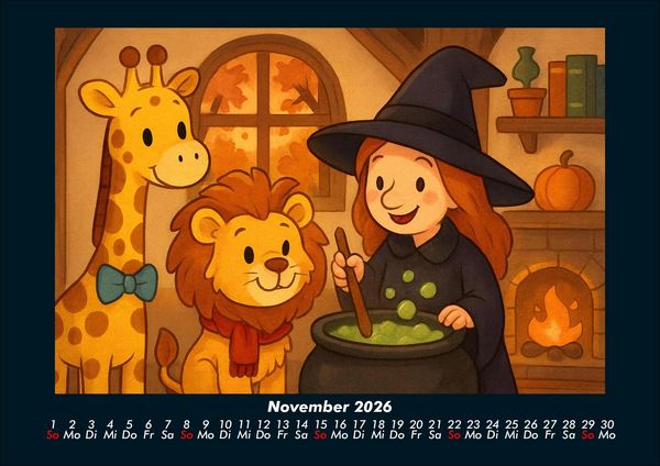 Produktbild: Nala & Buschi in m&auml;rchenhaften Welten 2026 Fotokalender DIN A4