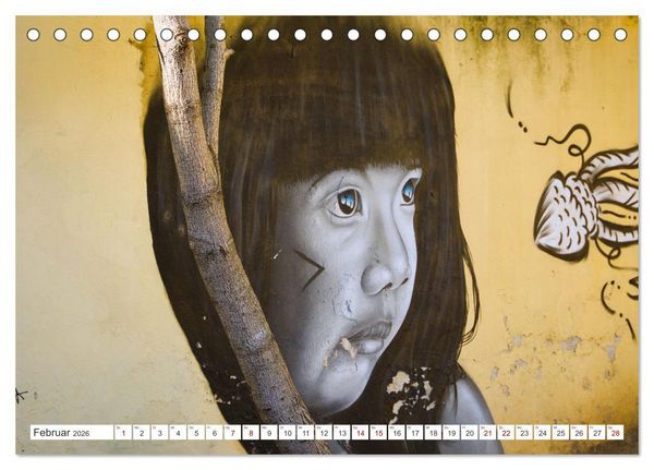 Produktbild: Graffiti: Die Kunst der Stra&szlig;e (Tischkalender 2026 DIN A5 quer), CALVENDO Monatskalender