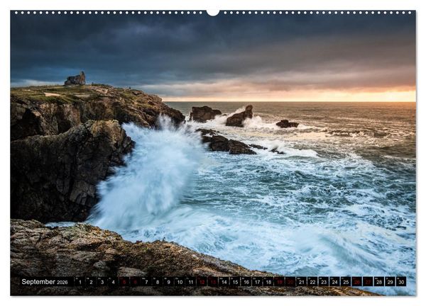Produktbild: C&ocirc;te Sauvage - Die wilde K&uuml;ste der Bretagne (Wandkalender 2026 DIN A2 quer), CALVENDO Monatskalender