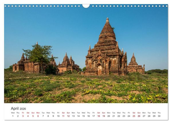 Produktbild: Bagan - Pagodas in the forest (Wall Calendar 2026 DIN A3 landscape), CALVENDO 12 Month Wall Calendar