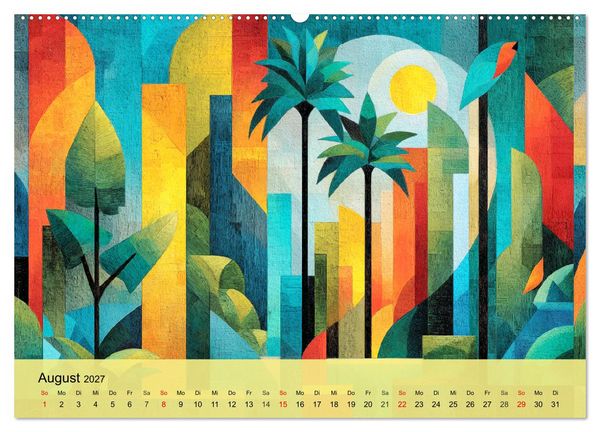 Produktbild: Leuchtender Urwald. Dschungel zwischen Form und Wildnis (hochwertiger Premium Wandkalender 2027 DIN A2 quer), Kunstdruck in Hochglanz