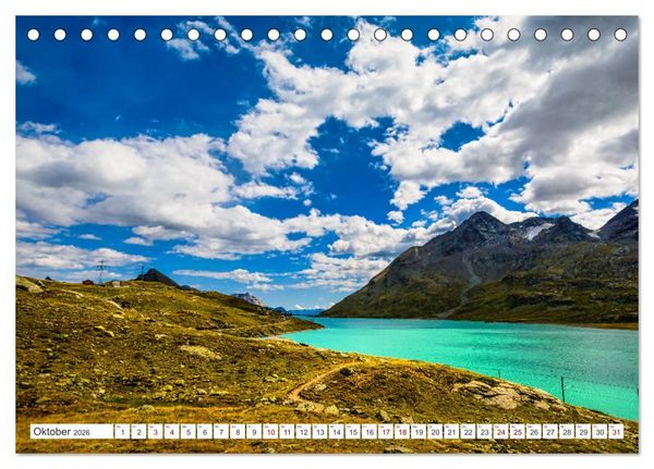 Produktbild: ALPENP&Auml;SSE &Ouml;sterreich - Schweiz - Italien (Tischkalender 2026 DIN A5 quer), CALVENDO Monatskalender