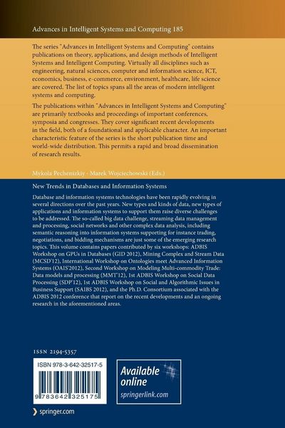 Produktbild: New Trends in Databases and Information Systems