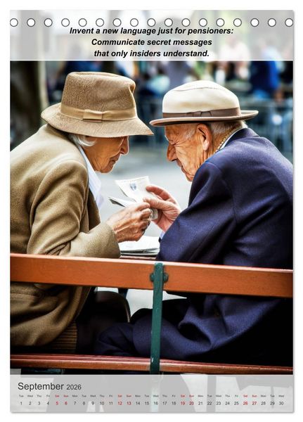 Produktbild: Exploring new passions as a pensioner (Desk Calendar 2026 DIN A5 portrait), CALVENDO 12 Month DeskCalendar