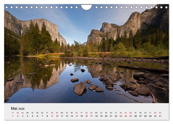 Produktbild: Kalifornien - K&uuml;sten und W&uuml;sten, St&auml;dte und Berge (Wandkalender 2026 DIN A4 quer), CALVENDO Monatskalender