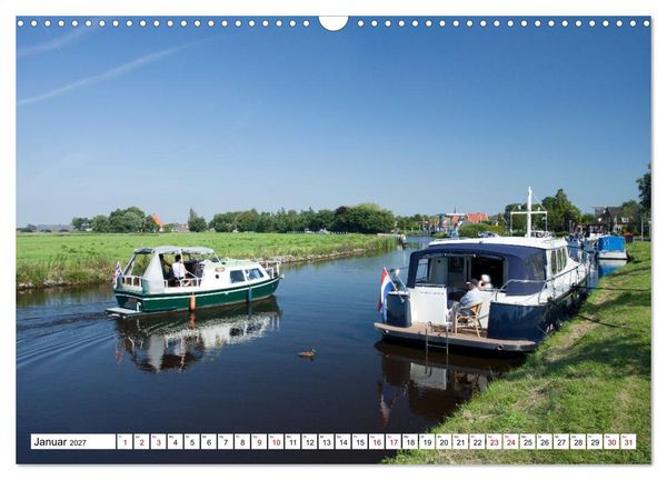 Produktbild: Hausbooturlaub Niederlande - Friesland und Groningen (Wandkalender 2027 DIN A3 quer), CALVENDO Monatskalender