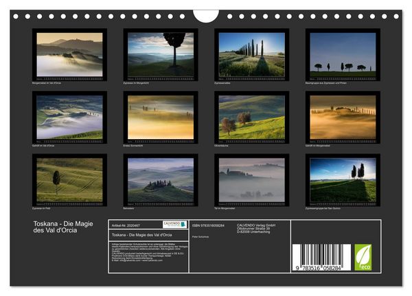 Produktbild: Toskana - Die Magie des Val d'Orcia (Wandkalender 2026 DIN A4 quer), CALVENDO Monatskalender