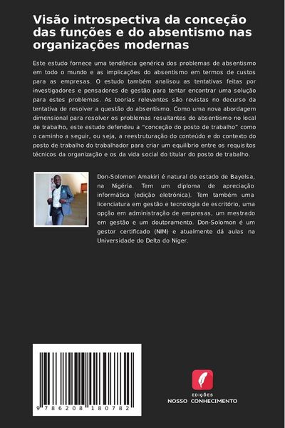 Produktbild: Vis&atilde;o introspectiva da conce&ccedil;&atilde;o das fun&ccedil;&otilde;es e do absentismo nas organiza&ccedil;&otilde;es modernas