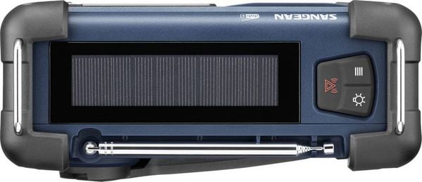 Produktbild: Sangean MMR-99 DAB+ Blue Outdoorradio DAB+, DAB, UKW Notfallradio, Bluetooth&reg; Solarpanel, spritzwassergesch&uuml;tzt, staubdicht, Taschenlampe Blau